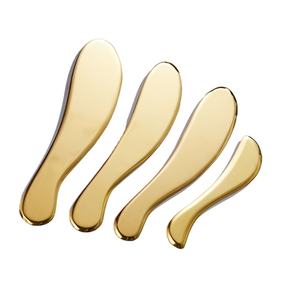 Long couteau conception pur laiton mise au rebut Massage or Gua Sha métal cuivre Guasha conseil - Product Image 1