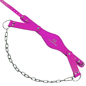 Harnais de tête en cuir pour entraînement de force du cou, musculation, fitness, équipement d'entraînement avec chaîne en acier - Product Image 3
