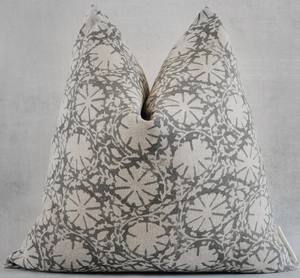 ปลอกหมอนอิงผ้าฝ้ายพิมพ์ลายบล็อกมือ 100% ขนาด 50x50 ซม. ปลอกหมอนตกแต่งพิมพ์ลายบล็อกมือ ผ้าฝ้าย 100% - Product Image 4