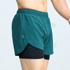 Wholesale Men's Solid <b>Mid</b> Waist Canvas Performance Training Shorts Quick Dry Breathable Gym Workout OEM ODM Factory Supplier - Product Image 1