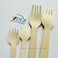 Ensemble de couverts en bois jetables Kit jetable en bois Fourchette biodégradable Vaisselle en bois Vaisselle écologique 160 mm Ensemble de vaisselle compostable