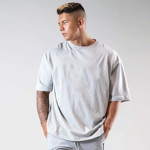 T-shirt en coton épais et lourd de haute qualité pour hommes, 240 g/m², uni, surdimensionné, imprimé sérigraphié, délavé à l'acide, vente en gros - Product Image 4