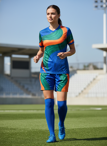 Maillots de football personnalisés en gros, uniformes de football respirants de haute qualité, manches courtes, logo sur le devant, unisexe, adulte - Product Image 5