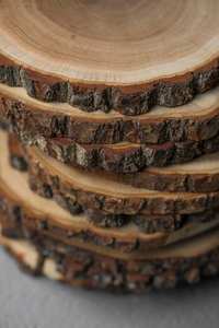 Sous-verres en bois avec support et ensemble de bâtonnets à café en bois, sous-verres en bois naturel de qualité supérieure pour boissons chaudes et froides par Universal - Product Image 4