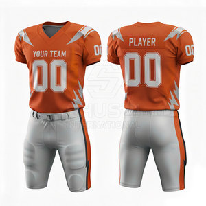 Uniforme de Fútbol Americano Personalizado para Hombres Adultos - Transpirable, de Alta Calidad, con Logotipo de Color Personalizado, 100% Poliéster, Talla Personalizada - Product Image 6