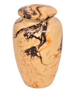 Marbled Enamel Coated Aluminium Cremation Urn Mini <b>Memorial</b> <b>Keepsake</b> Urn for Human Ashes - Product Image 1