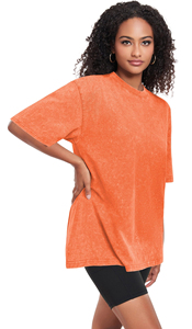 T-shirt personnalisé pour femme, vintage, à manches courtes, effet délavé, coupe classique, 100% coton, anti-rides, séchage rapide - Product Image 3