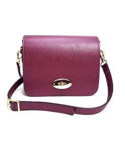 Royaa Leather Burgundy Crossbody Bag, Wine Red <b>Shoulder</b> Bag Bow Top Single Genuine Leather Satchel Handbag Adjustable <b>Strap</b> - Product Image 1