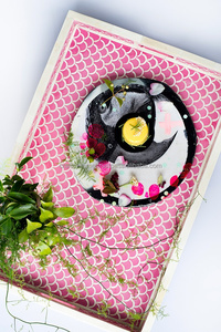 Résine de plateau de service en incrustation d'os floral en bois naturel personnalisé de haute qualité avec caractéristique décorative indienne pour les hôtels de restaurants à domicile - Product Image 3