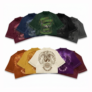 Broderie personnalisée, logo sur mesure accepté, marque privée, épaules tombantes, coupe oversize, effet délavé soleil, style streetwear estival, 100% coton respirant - Product Image 1