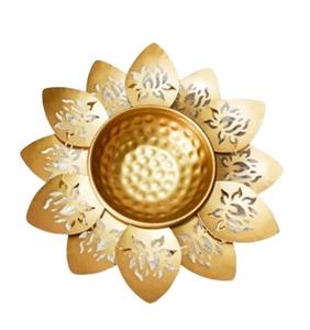 Cuenco Urli de Metal con Diseño de Hojas para Decoración de Puja, Artículo Duradero de Latón para el Hogar, Uso Interior en Diwali, Cuenco para Diya Flotante en Agua y Flores - Product Image 2
