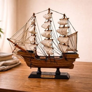 Barco de Madera Náutico, Legado Oceánico, Adorno para Coleccionistas Marítimos, Decoración para el Hogar Costero e Inspiración de Temática Marina - Product Image 5