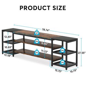 Industrial <b>Design</b> <b>TV</b> Stand with Unique Storage Rack Display Stand - Product Image 5