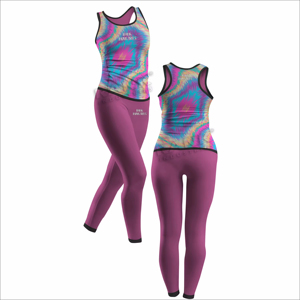 Conjuntos de Yoga para Mujer, Último Estilo, Fabricante de Pakistán, Impresión por Sublimación, Diseño Personalizado - Product Image 4