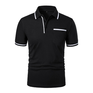 เสื้อโปโลชายแบบสั่งทำ ระบายอากาศได้ดี ซับเหงื่อ แห้งเร็ว แขนสั้น เสื้อโปโลสำหรับตีกอล์ฟ ผู้ผลิตแบบ OEM ODM - Product Image 3