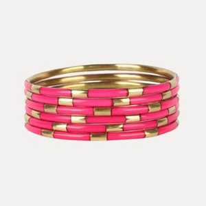 <b>Resin</b> Brass Bangles Imitation Pearl Channel Setting Women Wholesale Handmade Supplier Fashion Bulk Custom Plating Ethnic Style - Product Image 4