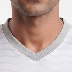 Maillot de football à col en V pour homme, t-shirt d'entraînement de football à manches courtes pour homme, vêtements de sport 100% polyester pour homme, maillots de football - Product Image 5