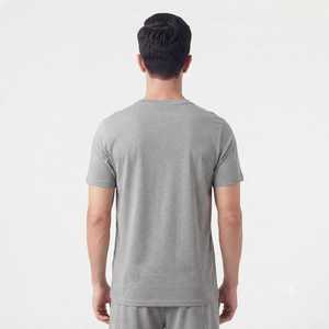 T-shirts personnalisés 100% coton, surdimensionnés, respirants et confortables, t-shirts unis élégants, t-shirt gris pour homme - Product Image 3