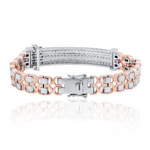 14K Gold Diamond Mens Bracelet 27.130g Regular Size Real Natural Diamond <b>Wristlet</b> For Gents Luxury Male Link Fine Jewelry Wrist - Product Image 1