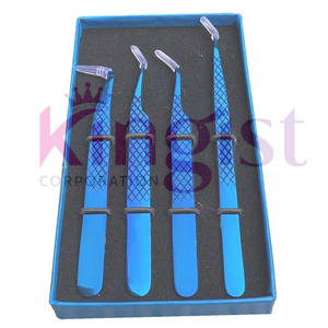 Custom <b>Individual</b> Black Stainless Steel Professional Precision Anti-Static Eyelash Extension Tweezers Private Label Pointed Set - Product Image 6