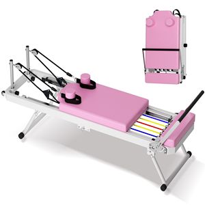 Lettino Pilates Rosa di Alta Qualità, Pieghevole, Attrezzatura Fitness Commerciale per Casa e Studi Yoga - Product Image 6