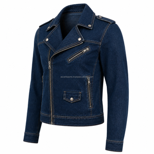 Veste en jean unie pour homme, en coton, style décontracté, coupe classique, vente en gros, personnalisation du logo, fabricant OEM ODM - Product Image 3