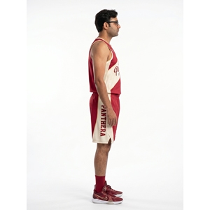 Ensemble short et maillot de basket personnalisé pour homme, coupe professionnelle, 100 % polyester, uniforme sublimé pour tenue d'équipe estivale, OEM disponible - Product Image 3
