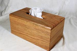 Boîte à mouchoirs en bois faite à la main, design moderne, autoportante, décorative, avec ressort - Product Image 5