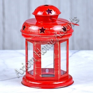 Minimalist Festive Candle <b>Lantern</b> <b>Set</b> Stylish Handmade Decor Contemporary Christmas Elegance by Axiom Home Accents - Product Image 1
