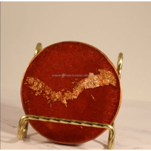 Posavasos de resina hechos a mano con purpurina Horizon, elegante vajilla brillante, elegante decoración de mesa moderna, conjunto de accesorios de resina artística - Product Image 3