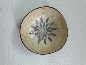 Bols écologiques de haute qualité Arted bleu naturel ensembles de vaisselle bon marché en gros de bol de noix de coco du Vietnam - Product Image 6