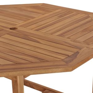 โต๊ะรับประทานอาหารไม้สักธรรมชาติ 47.2 X 47.2 X 29.5 นิ้ว - Product Image 5