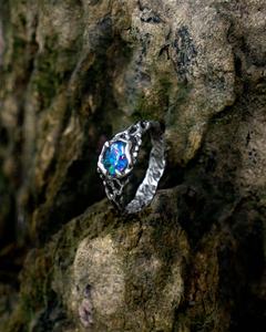 Anillo de Ópalo Australiano Uku, Anillo Grueso de Plata de Ley, Joyería de Ópalo Natural, Inspirado en la Naturaleza, Regalo para el Día de la Madre, San Valentín - Product Image 6