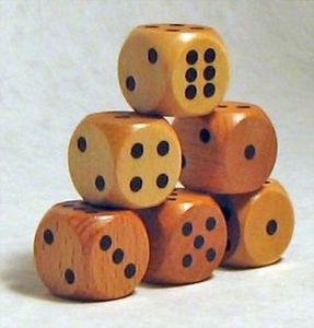 Dados de Números de Madera Hechos a Mano, de Madera Natural, Multifuncionales, Educativos, Accesorio para Juegos de Mesa Matemáticos, Juego Familiar, Juguete de Aprendizaje, Caja - Product Image 1