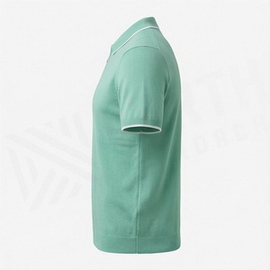เสื้อโปโลผู้ชายแบบมีซิปครึ่งตัว ระบายอากาศได้ดี เหมาะสำหรับฤดูร้อน เสื้อถักแบบสวมหัว เสื้อยืดกีฬา เสื้อผ้าลำลอง สีสันปรับแต่งได้ - Product Image 3