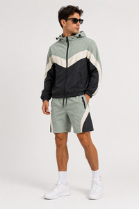 Conjunto de Pantalones Cortos y Chaqueta Cortavientos con Capucha, Premium, Ligero, de Secado Rápido, para Verano, Casual, Deportivo, Diseño Personalizado - Product Image 5