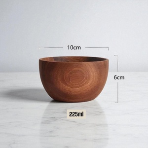 Tazón de madera para servir, utensilio de cocina versátil, tazón de madera multiusos, tazón de madera para uso diario. - Product Image 4