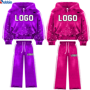 Conjunto Deportivo de 2 Piezas para Hombre y Mujer, Estilo Informal, Lavado Ácido, Transpirable, con Cierre de Cremallera, Pantalones Deportivos, Moda de Invierno - Product Image 5