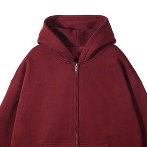 Sudaderas con Capucha Personalizadas para Hombre, de Invierno, para Exteriores, de Alta Calidad, de Algodón French Terry, Corte Regular, Forro Polar Grueso, Estampadas, con Hombros Caídos y Cierre de Cremallera - Product Image 3