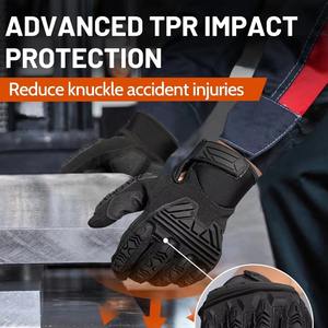 Guantes Mecánicos de Alto Rendimiento Antideslizantes y Absorbentes de Impactos, Guantes HPPE Esmerilados y Resistentes para Trabajos de Impacto - Product Image 5