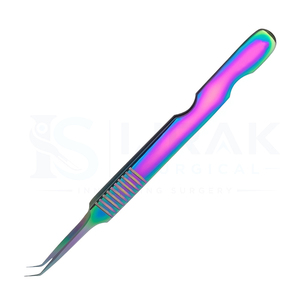 Pince à épiler de précision pour extensions de cils Ijrak Surgical Professional Rainbow en acier inoxydable durable |   Pinces à épiler à pointe fine de 10 mm - Product Image 5