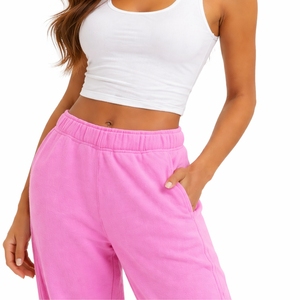 Pantalon de survêtement décontracté pour femme, coupe droite, taille élastique, respirant, séchage rapide, style vintage d'été - Product Image 4