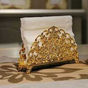 Modern Metal <b>Napkin</b> <b>Holder</b> With Cutlery Design Free Standing For Table Decorative Accessory - Product Image 4