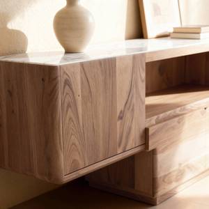 Mueble para TV Vandana Mira Terra en madera de acacia y mármol - Product Image 4