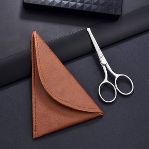 Ciseaux à poils de nez en acier inoxydable, pointe arrondie, petites cisailles, kit de coupe de sécurité pour la beauté - Product Image 2