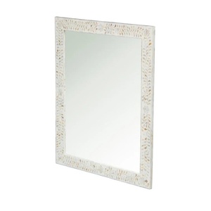 Decorative Wooden Wall <b>Mirror</b> Vintage Leaf Detailing Chic Reflective Accent for Contemporary Spaces - Product Image 2