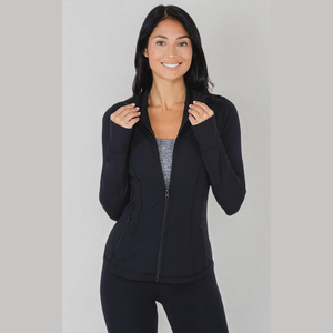 Elegant Long Sleeve Yoga <b>Jacket</b> for Practice and Daily Wear Versatile Zip Up Yoga <b>Jacket</b> for All <b>Workouts</b> and Activities - Product Image 5