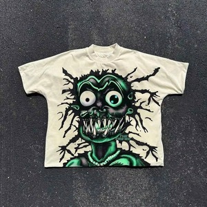 Camiseta de Cuello Redondo para Hombre, de Alta Calidad, Transpirable, Estampada, con Serigrafía Frontal, Tejida, 100% Algodón, Ecológica, Estilo Urbano - Product Image 2
