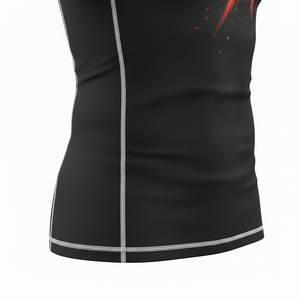 Classic short sleeve rash guard sublimated compression shirt breathable durable seams premium quality MMA BJJ <b>surf</b> training wear - Product Image 6