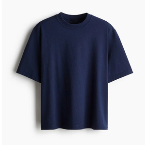 Camiseta de Hombre, Corte Regular, Color Sólido, Algodón Tejido, Logotipo Estampado en la Parte Delantera, Cuello Redondo, Manga Corta, Ligera, Casual, Largo Regular - Product Image 4